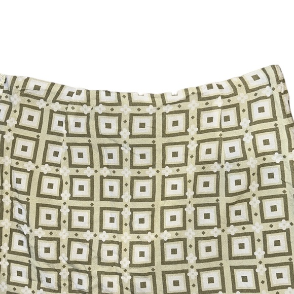 NWT Princess Polly Misuraca Green Geometric Printed Mini Skirt - 2 - Picture 6 of 13